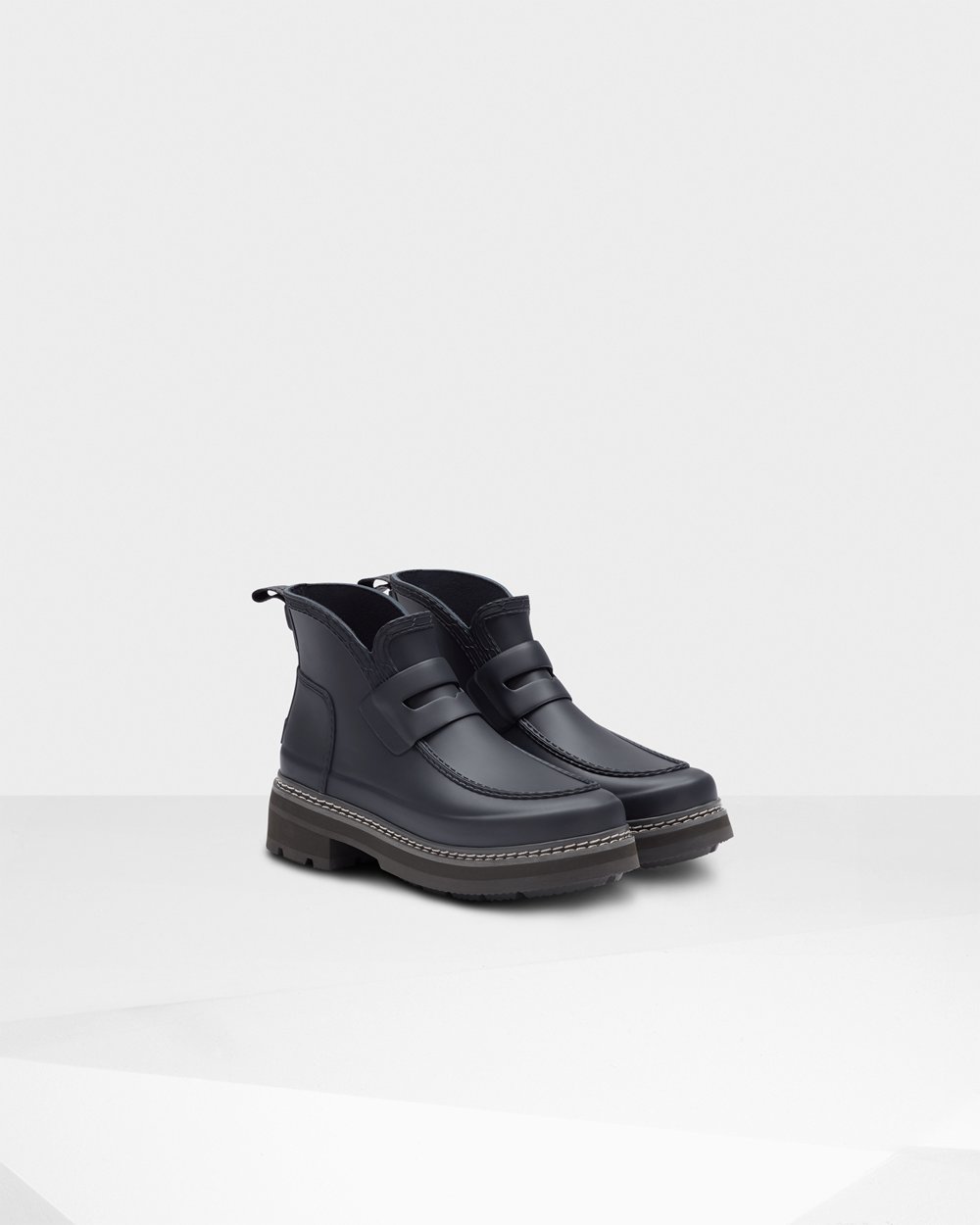 Chelsea Boots Dam - Hunter Refined Stitch Detail Loafers - Marinblå - 684250-KWA